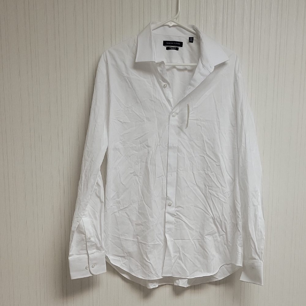 Tommy Hilfiger White Dress Shirt, Sz XL New Office business academia